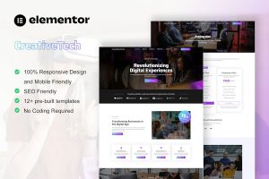 Download CreativeTech - Digital Marketing Agency Elementor Template Kit