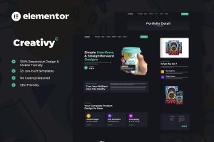 Download Creativy - Creative Agency & Portfolio Elementor Template Kit