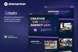 Download Creatv – Creative Design Agency Elementor Template Kit