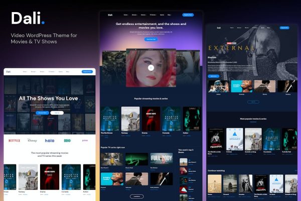 Download Dali - Movies & TV Shows WordPress Theme