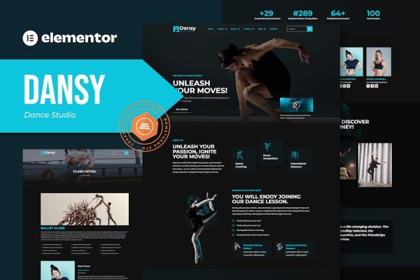 Download Dansy - Dance Studio Elementor Pro Template Kit