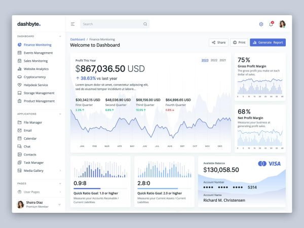 Download DashByte React 18 & Bootstrap 5 Dashboard Template Best template designs for your dashboard projects