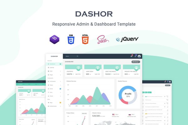 Download Dashor - Admin Dashboard Template Dashor is a bootstrap 4 based fully responsive admin template.