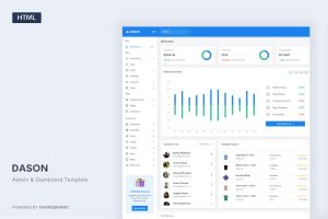 Download Dason - Admin & Dashboard Template Dason is a simple and beautiful admin template built with Bootstrap 5