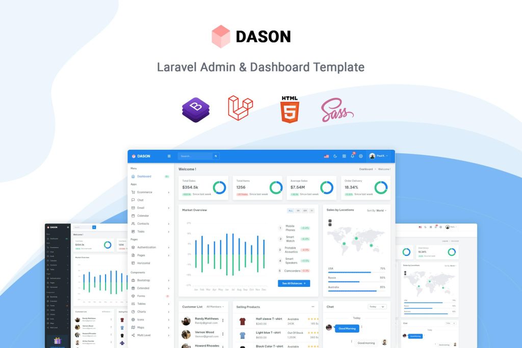 Dason laravel admin dashboard template dason laravel is a beautiful