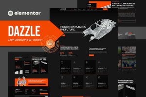 Download Dazzle - Manufacturing & Factory Elementor Pro template Kit