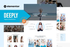 Download Deeply - Yoga & Meditation Elementor Template Kit