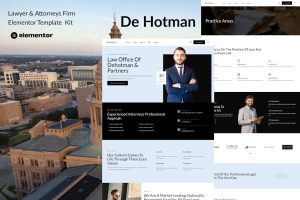 Download DeHotman - Laywer & Attorney Firm Elementor Template Kit