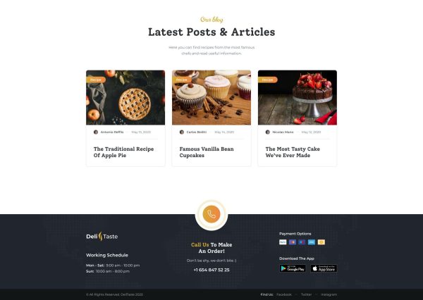 Download DeliTaste - Food Delivery HTML Template