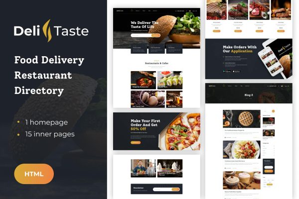 Download DeliTaste - Food Delivery HTML Template