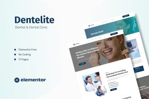 Download Dentelite - Dentist & Dental Clinic Elementor Template Kit
