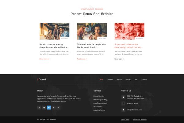 Download Desart - Creative Web Design Studio HTML Template