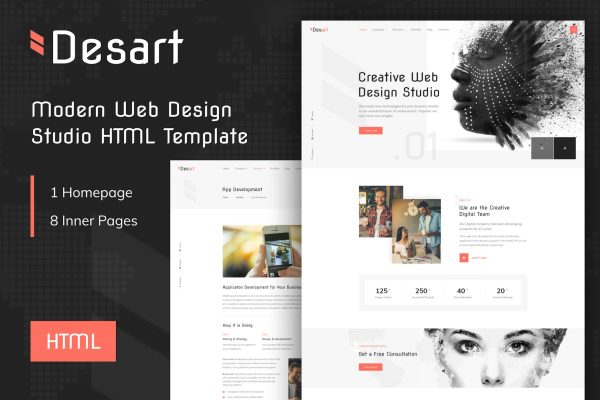 Download Desart - Creative Web Design Studio HTML Template