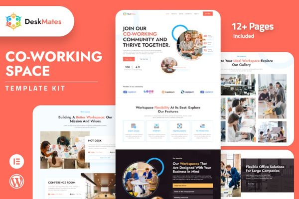 Download Deskmates - Coworking Space Elementor Template Kit