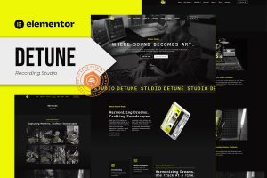 Download Detune - Recording Studio Elementor Pro Template Kit