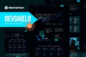Download Devshield - Cybersecurity Services Elementor Pro Template Kit