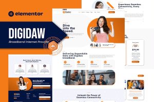 Download Digidaw - Broadband Internet Services Provider Elementor Template Kit