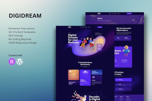 Download Digidream - IT Solutions Company Elementor Template Kit