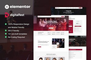 Download DigitalFest - Event & Conference Elementor Pro Template Kit