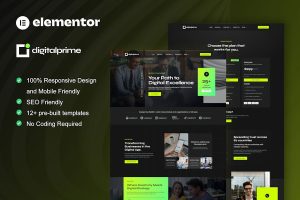 Download DigitalPrime - Digital Agency Elementor Template Kit