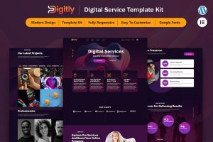 Download Digitly - Digital Service Agency Elementor Template Kit