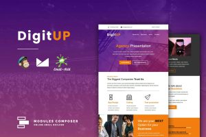 Download DigitUP - Responsive Email Template for Startups Create beautiful responsive e-mail templates for promoting your e-shop, business & services