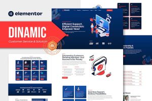 Download Dinamic - Customer Service & Solution Elementor Pro Template Kit