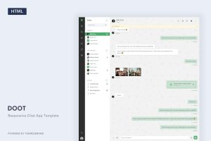 Download Doot - Chat App Template + Sketch, Figma & AdobeXD Doot is a powerful and responsive HTML5 chat template built with Bootstrap 5 and JavaScript.
