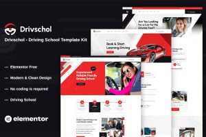 Download Drivschol - Driving School Elementor Template Kit