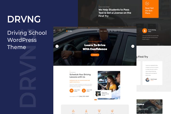 Download DRVNG - Driving School WordPress Theme