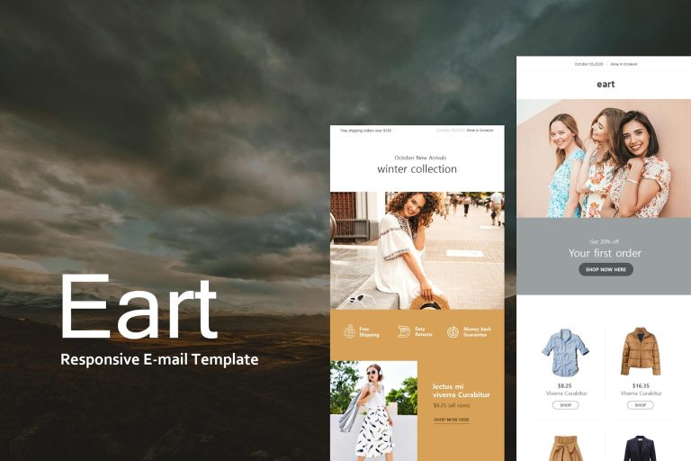 Download Eart Mail - Ecommerce Responsive E-mail Template