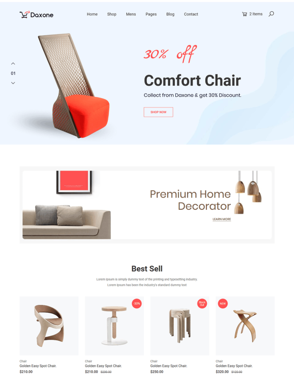 Download eCommerce HTML Template - Daxone Daxone is an enormous template that brings 40+ total Pages including 10+ Home Pages