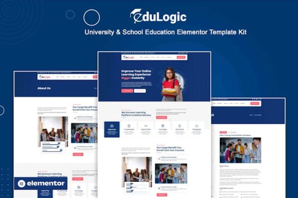 Download Edulogic - University & School Education Elementor Template Kit