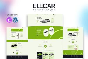 Download Elecar - Electric Vehicle Elementor Template Kit