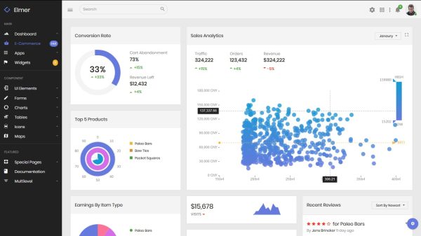 Download Elmer - Multipurpose Bootstrap Admin Dashboard Multipurpose Bootstrap Admin Dashboard Template + UI Kit