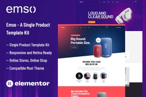 Download Emso - A Single Product  Elementor Template Kit