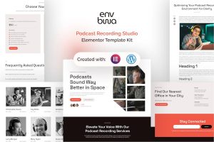 Download Envbwa - Podcast Recording Studio Elementor Pro Template Kit