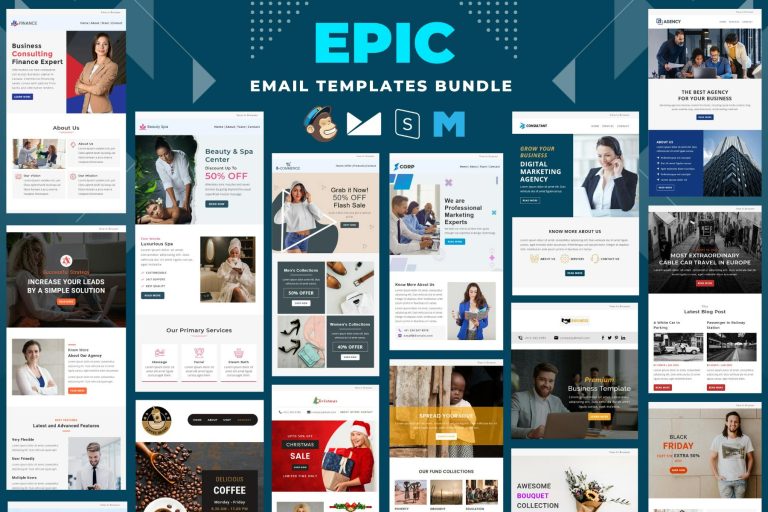 best email templates design | email campaign, email... Epic - Multi-Concept Email Templates Bundle Best business email ...