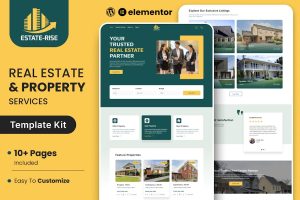Download Estate Rise - Real Estate Elementor Template Kit