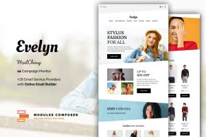 Download Evelyn - E-commerce Responsive Email Template Create beautiful responsive e-mail templates for promoting your e-shop, business & services