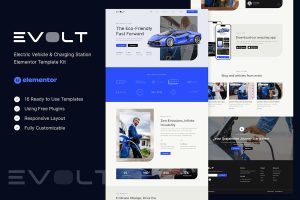 Download Evolt - Electric Vehicle & Charging Station Elementor Template Kit