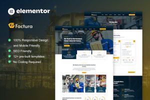 Download Factura - Industry & Manufacturing Elementor Template Kit