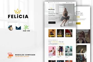 Download Felicia - E-commerce Responsive Email Template Create beautiful responsive e-mail templates for promoting your e-shop, business & services