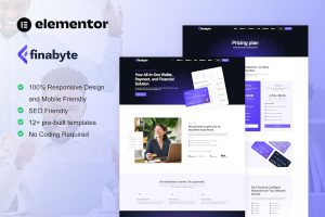 Download FinaByte - Saas & Fintech Startup Elementor Template Kit