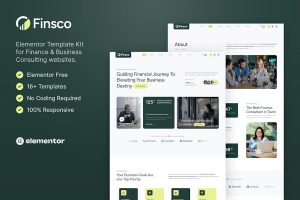 Download Finsco – Finance & Business Consulting Elementor Template Kit