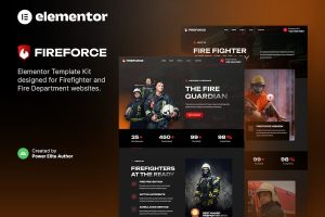 Download Fireforce – Firefighter & Fire Department Elementor Template Kit
