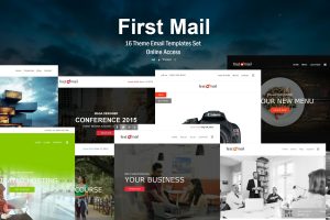 Download First Mail - 16 Unique Theme Email Templates Set 16 Email Marketing Templates Set .