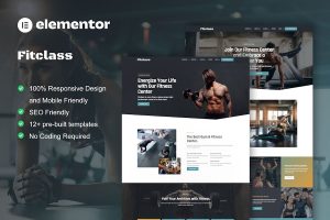 Download FitClass - Fitness & Gym Services Elementor Template Kit