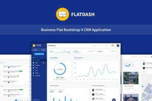 Download FlatDash - Business CRM Dashboard Application Multi-Purpose Business CRM  Responsive Dashboard Application Template