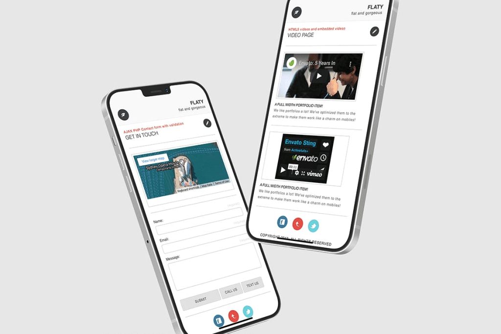 Flaty | Mobile Website Template A Mobile Site Template based on a flat ...